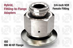 3/4" Female VCR Fitting to 40 ISO-KF Flange Adapter