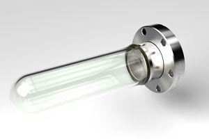 1.50 Diameter, Domed Glass Tube / 2.75 CF Flange / Magnetic 1.50 Diameter, Domed Glass Tube / 2.75 CF Flange / Magnetic