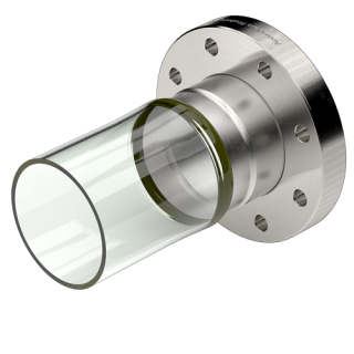 2.50 Diameter, Open-End Pyrex Tube / 4.50 CF Flange Non-Magnetic