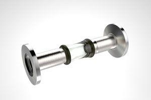 0.50 Diameter, Open Glass Tube / Dual ISO NW16 KF Flange / Magnetic