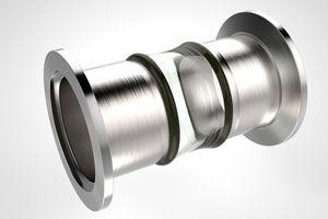 1.50 Diameter, Open Glass Tube / Dual ISO NW40 KF Flange / Magnetic