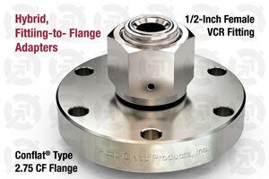 1/2" Female VCR Fitting to 2.75" CF Flange Adapter