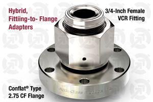 3/4" Female VCR Fitting to 2.75" CF Flange Adapter