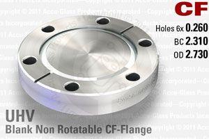 Blank Non-Rotatable 2.75" CF Flange with 6 Bolt Holes