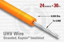 24 AWG - Stranded Core Wire - Kapton Insulated