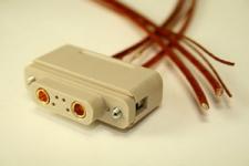 Connector to Cable - 2 Thermocouple Pair 2 Power Pins 