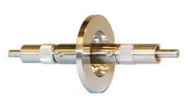 100-Micron, VIS/NIR Fiber Optic Feedthrough on an NW16 KF Flange with Male SMA 905 Connectors on Each End