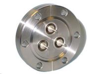 SHV-5 - Single Ended, Grounded Shield Feedthrough x3 on a 2.75" CF Flange
