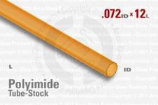 Polyimide Tube, 0.072" ID, 0.075" OD, 12" Long