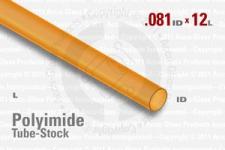 Polyimide Tube, 0.081" ID, 0.083" OD, 12" Long