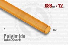 Polyimide Tube, 0.088" ID, 0.093" OD, 12" Long