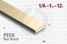 PEEK Bar - 0.250"x1"x12" PEEK Bar - 0.250"x1"x12"