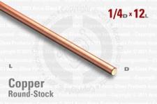 OFE Copper Rod - 0.250" OD, 12" Long