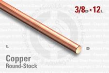 OFE Copper Rod - 0.375" OD, 12" Long