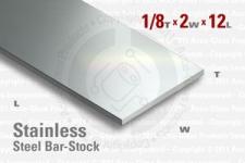 Stainless Steel Bar, 0.125"x2"x12"