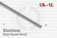 Stainless Steel Rod, 0.125" OD, 12" Long Stainless Steel Rod, 0.125" OD, 12" Long