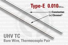 Type-E Thermocouple Pair Wire with an Outer Diameter of 0.01"