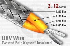 12 AWG, Kapton-Insulated shielded twisted pair wire