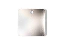 1.5" x 1.5" x 0.024 Stainless Steel Tag