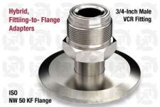 3/4" Male VCR Fitting to 50 ISO-KF Flange Adapter