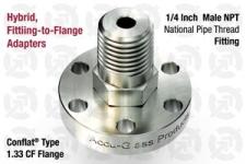 0.25 NPT Male, 1.33 CF Flange - Adapter 0.25 NPT Male, 1.33 CF Flange - Adapter
