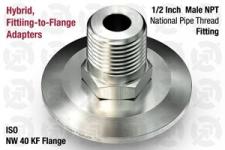 1/2" Male National Pipe Thread (NPT) Fitting to 40 ISO-KF Flange Adapter