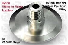 1/2" Male National Pipe Thread (NPT) Fitting to 50 ISO-KF Flange Adapter