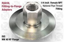 1/4" Female National Pipe Thread (NPT) Fitting to 40 ISO-KF Flange Adapter