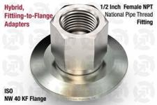 1/2" Female National Pipe Thread (NPT) Fitting to 40 ISO-KF Flange Adapter