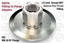 1/2" Female National Pipe Thread (NPT) Fitting to 50 ISO-KF Flange Adapter