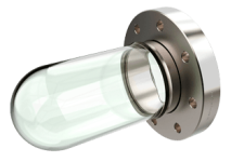 2.50 Diameter, Domed Glass Tube / 4.50 CF Flange / Magnetic