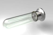 .50 Diameter, Domed Glass Tube / NW40KF Flange / Magnetic